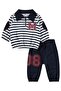 M Embroidered 6-18 Month Set - Navy Blue - 4