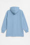 Women's Hooded Pocket Blue Tunic Sweatshirt Long Sleeve - 3
