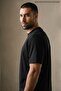 Men's Trend Crew Neck Basic Black T-Shirt - 2