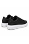 Ba0547 Boa Black and White Men's Sneakers - Thick High-Top Lace-Up Comfortable Casual Shoes - 5
