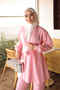 Pink Collared Tunic with Bronchial Detail and Trousers Set - 4