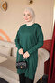 Emerald Green Cold Yarn Knitwear Tunic - 4
