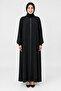 Plain Black Zippered Robe - 2