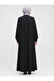 Black Ferace with Drawstring Collar - 2