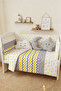 Yellow Zig Zag Patterned Baby Sleeping Duvet Cover Set - 80X130