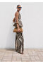 Zebra Print Linen Pants - 7