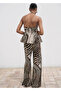 Zebra Print Linen Pants - 4