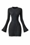 Knitwear Dress with Slit Sleeves - 3