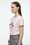 Oversized T-Shirt with Woven Label Detail and Cherry Print - 2