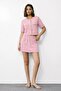 Women's Elegant Gold Buttoned Double Knitwear Top and Bottom Set - 2