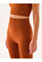 Luz Belt Rip Detailed High Waist, Firming Leggings Almond - 4