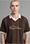 Boxy Fit Short Sleeve Polo Neck Striped Printed T-Shirt I4824Ax26Au - 2