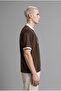 Boxy Fit Short Sleeve Polo Neck Striped Printed T-Shirt I4824Ax26Au - 3