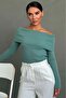 Madonna Collar Green Long Sleeve Knitwear Sweater - Mg2184 - 6