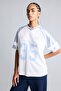 Quick-Drying Oversize V-Neck Raglan Sleeve Printed Sports Tulle T-Shirt I3135Ax26Au - 5
