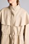 100% Cotton Cape Detailed Regular Fit Drawstring Waist Jacket I0697Ax26Au - 7