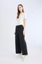 Culotte High Waist Comfortable Fit Ankle Length Spanish Leg Belted Jean Washed Trousers D5887Ax25Sp