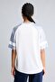 Quick-Drying Oversize V-Neck Raglan Sleeve Printed Sports Tulle T-Shirt I3135Ax26Au - 7