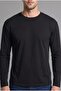 100% Cotton Regular Fit Crew Neck Contrast Detailed Long Sleeve Basic T-Shirt H8358Ax26Au - 6