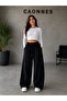 3-Piece Women's Seasonal Sweatpants (Black-Gray-Navy Blue) Basic Oversize Casual Comfortable Cut - 3