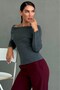 MG2184 Model Anthracite Color Madonna Collar Long Sleeve Knitwear Sweater - 6