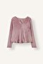 Regular Fit V-Neck Long Sleeve 2-Piece Velour Pajama Set A3356Ax26Au - 8