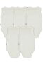 5-Pack Plain Basic Zero Sleeve Snap Fastener Tights - White - 3