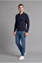 Standard Fit Buttoned Polo Collar Knitwear Basic Sweater D1959Ax26Au