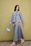 100% Cotton Regular Fit Tie-Up Poplin Long Sleeve Tunic I1818Ax26Hs - 2