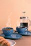 Mavi Lapis Damla Coffee Presentation Set for 2 People - 4 Pieces