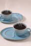 Turkuaz Ocean Damla Coffee Presentation Set for 2 People - 4 Pieces - 7