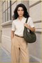 Mono Large Size Hand and Shoulder Bag - Green - 3