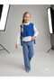 Girl's Knitwear Sweater White Shirt Houndstooth Model Trousers 3 Piece Set - 3