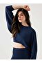 Aura Crop Long Sleeve T-Shirt Blue - 4