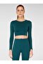 Naples Long Sleeve Crop Top Econyl Green