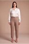 Large Size Trousers with Slit Legs Mink - 2
