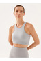 Palmi Self Patterned Round Neck Coated Bra Gray