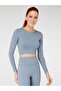 Naples Long Sleeve Crop Top Econyl Stone - 3
