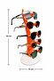 Glasses Stand Desktop 5 Glasses Organizer Orange - 4