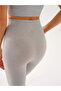 Palmi Melange Patterned High Waist Leggings Gray - 4