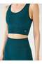 Luz Belt Rip Detailed High Waist, Firming Leggings Green - 4