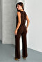 Women's Vest Trouser Set Spanish Flare High Waist Stylish Two Piece Set - 2