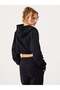 Aura Zipper Crop Hoodie Black - 2