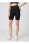 Holly Honeycomb Patterned High Waist Biker Leggings Black - 3