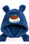 Girl Boy Baby Welsoft Plush Jumpsuit Hooded Zippered Winter Baby Romper Soft Fleece Astronaut Jumpsuit with Teddy Bear Figure - 5