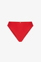 Red Astrid Textured High Waist Bikini Bottom - 5