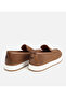 Men's Suede Leather Tan Thick Soled Casual Loafer - 4