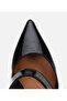 Women's Patent Leather Black Open Back Stiletto - 5