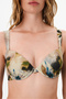 Zoe Cup Leaf Patterned Glitter Bikini Top - 3