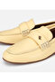 Women's Leather Yellow Soft Textured Classic Loafer - 3